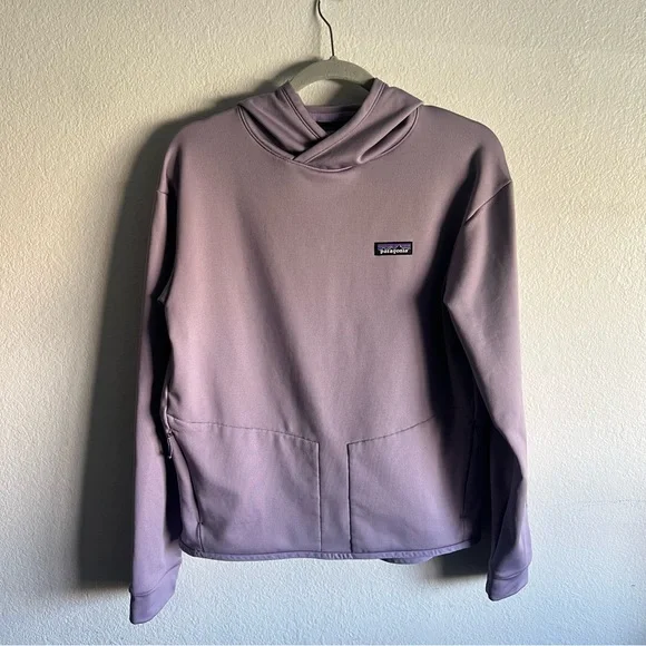 Patagonia Women's R1® Thermal Pullover Hoody Concrete Purple Lilac Size M NWOT - Picture 7 of 16